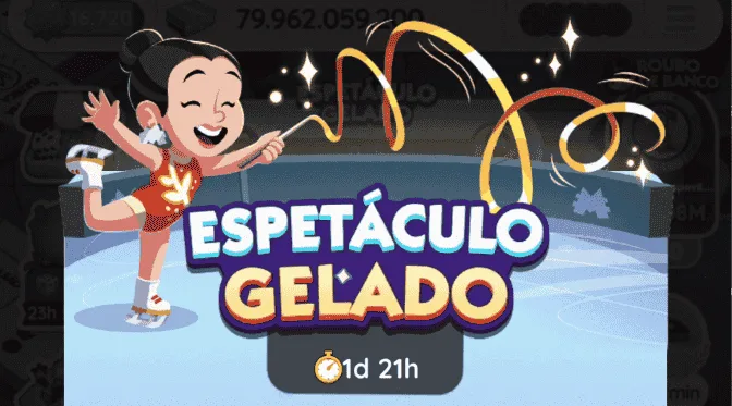 Evento Monopoly Go Espetaculo Gelado (lista de recompensas)